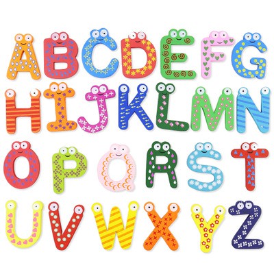 Bộ chữ số gỗ nam châm (Wooden Magnetic Letters/Numbers)