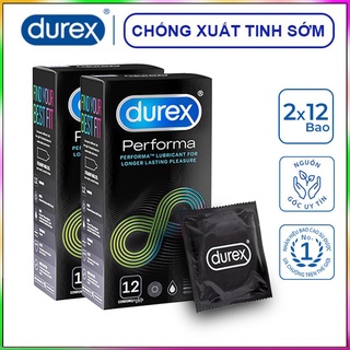 2 hộp bao cao su Durex Performa 24 bao - chống xuất tinh sớm