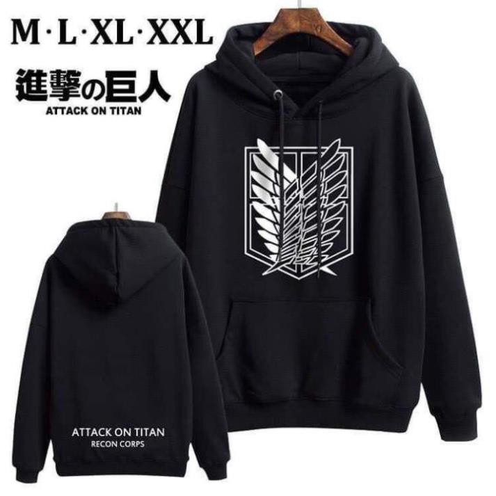 Mẫu áo Hoodie Attack On Titan Đẹp Giá rẻ /uy tín chất lượng