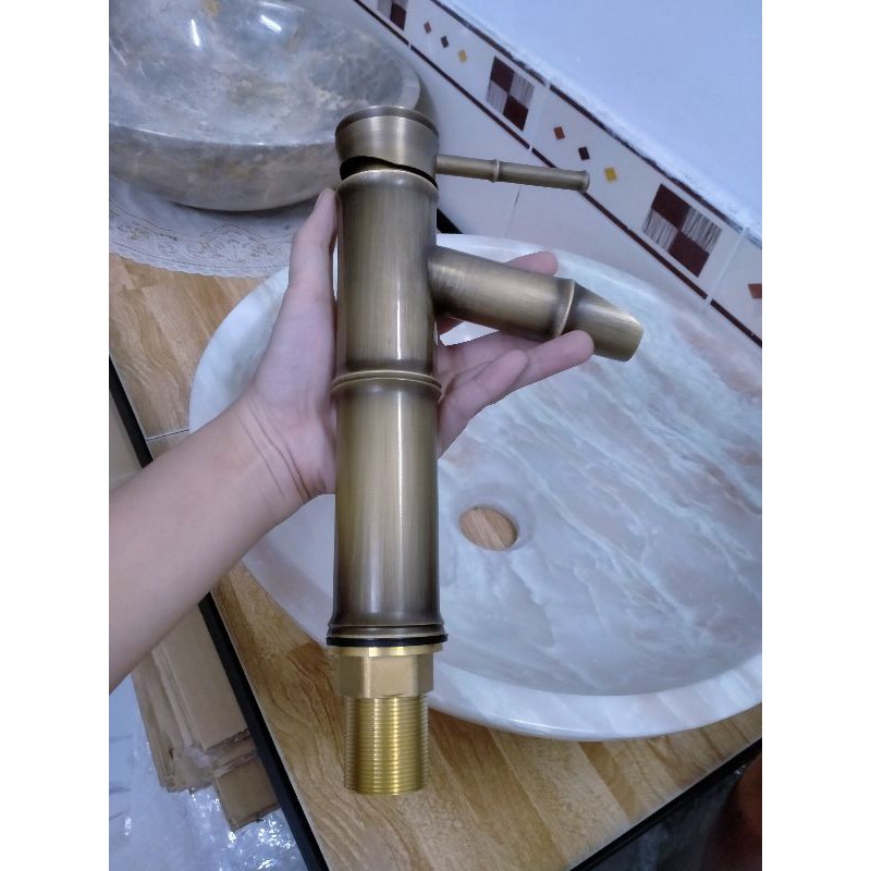 FLASH SALE!!! Vòi trúc đồng 20cm nóng lạnh