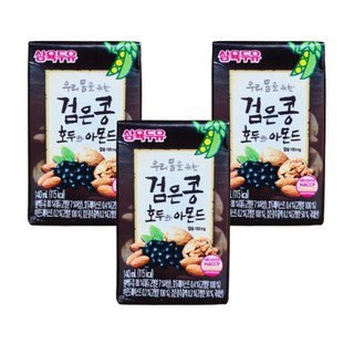 Sữa đậu đen óc chó hạnh nhân Hàn Quốc thùng 24 hộp 140ml HSD 03.2021