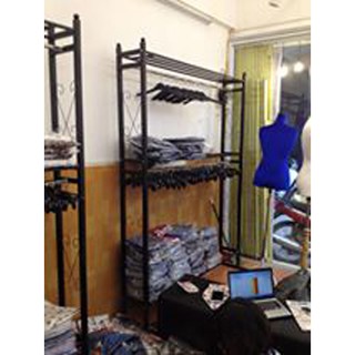 Sào treo quần áo -kệ treo chữ H 2 tầng