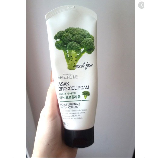 Sữa rửa mặt  sáng da Cấp Ẩm Chống Lão Hóa  bông cải xanh Around Me Broccoli Foam WELCOS Hàn Quốc SRM12