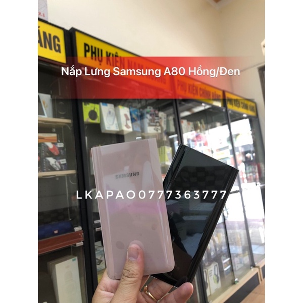 Nắp Lưng Samsung A80 Hồng/Đen