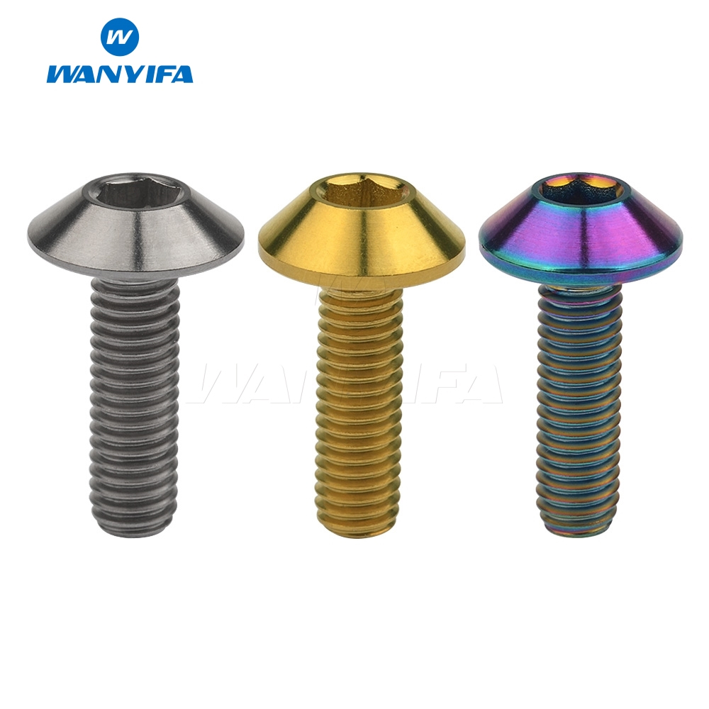 Wanyifa Titanium Bolts M6 x 12 15 20mm Umbrella Head Vít cho xe đạp xe gắn máy Bolt