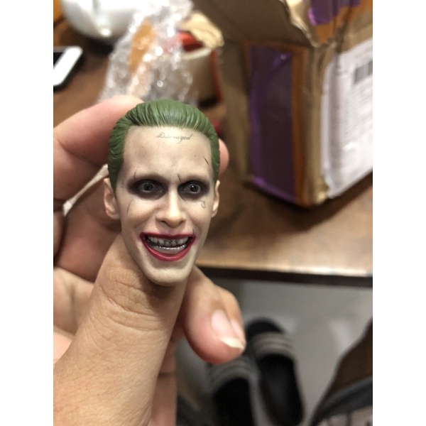 Mô hình đầu head Joker suicide squad 1/6, 12 inch - Custom Figure