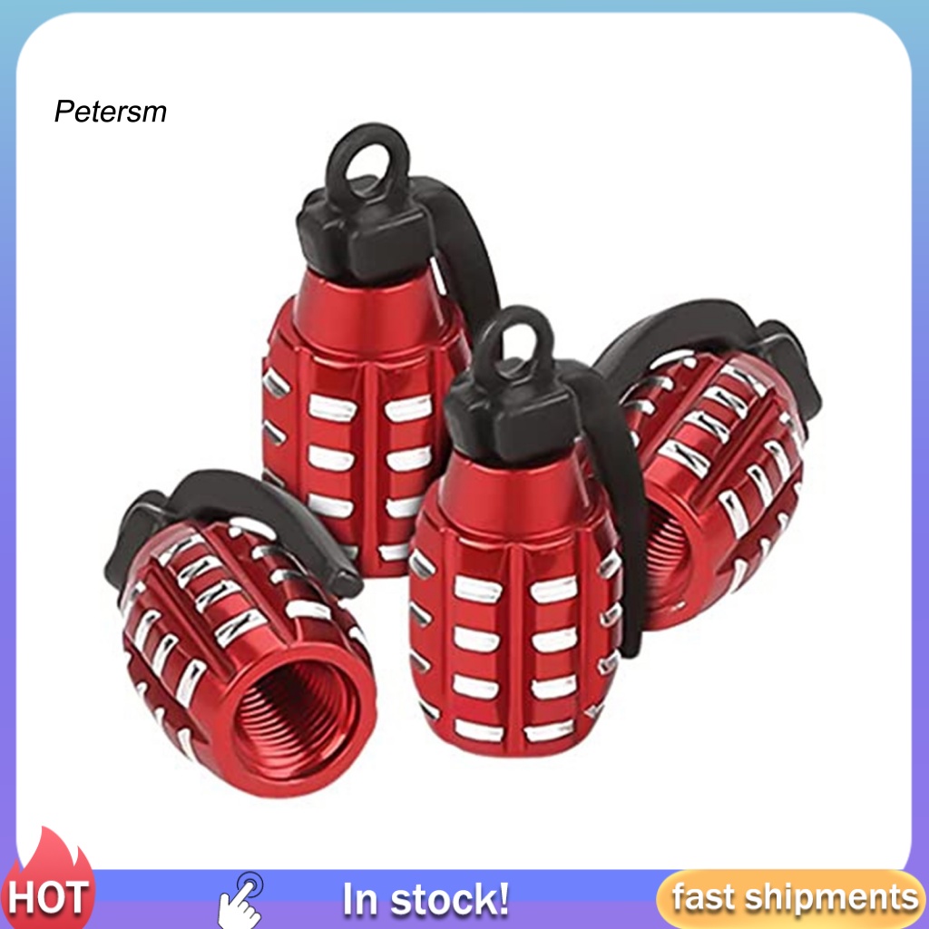 Bộ 4 Nắp Đậy Van Khí Chống Bụi Bằng Nhựa PP Hình Dáng Dễ Thương Bắt Mắt