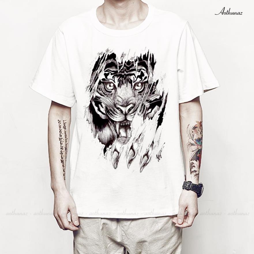 Áo thun Nam AZ - In hình Cọp Tiger 3D - Form Rộng BIGSIZE F456 ⚡