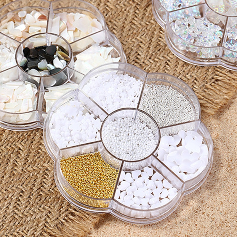 Sa Set 7 Hộp Đựng Phụ Kiện Trang Trí Móng Tay Xinh Xắn