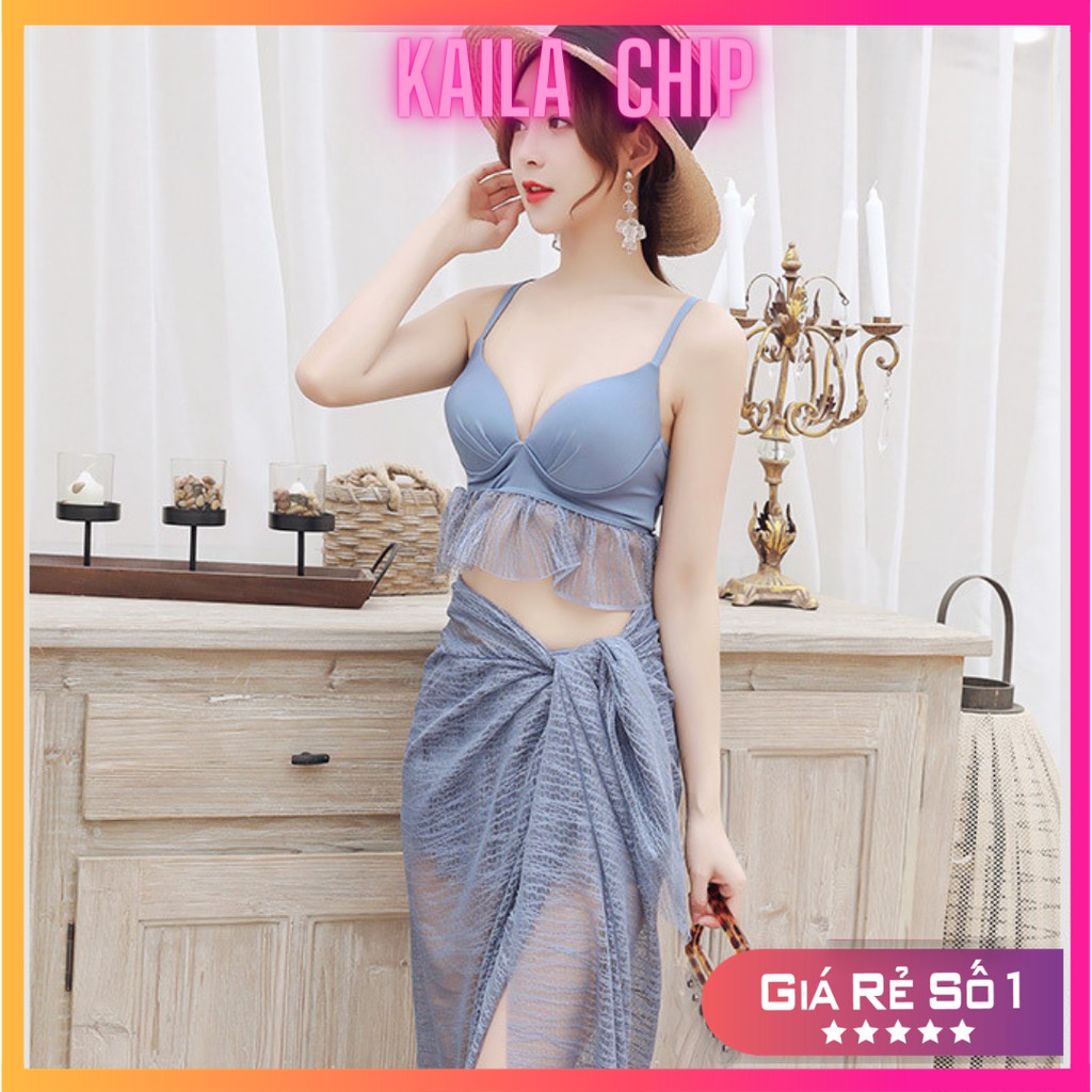 Bộ đồ bơi nữ ,Bikini nữ 3 mảnh kết hợp áo choàng mỏng  sexy sang chảnh Kaila Chip mã  BK03 | BigBuy360 - bigbuy360.vn