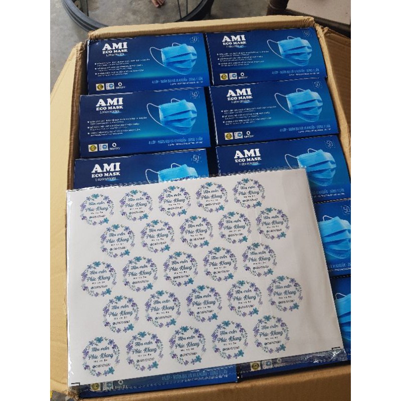 #Khẩu trang AMI xanh 4 lớp hộp 50 cái | BigBuy360 - bigbuy360.vn