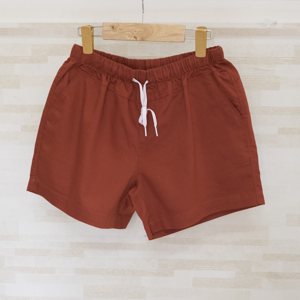 Quần short đùi kaki nữ lưng thun đẹp, giá rẻ Big Size [42kg-80kg] NoBrandYesKhaki