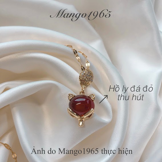 Vòng cổ nữ, dây chuyền titan Hồ ly đá phong thủy Mango1965.accessories