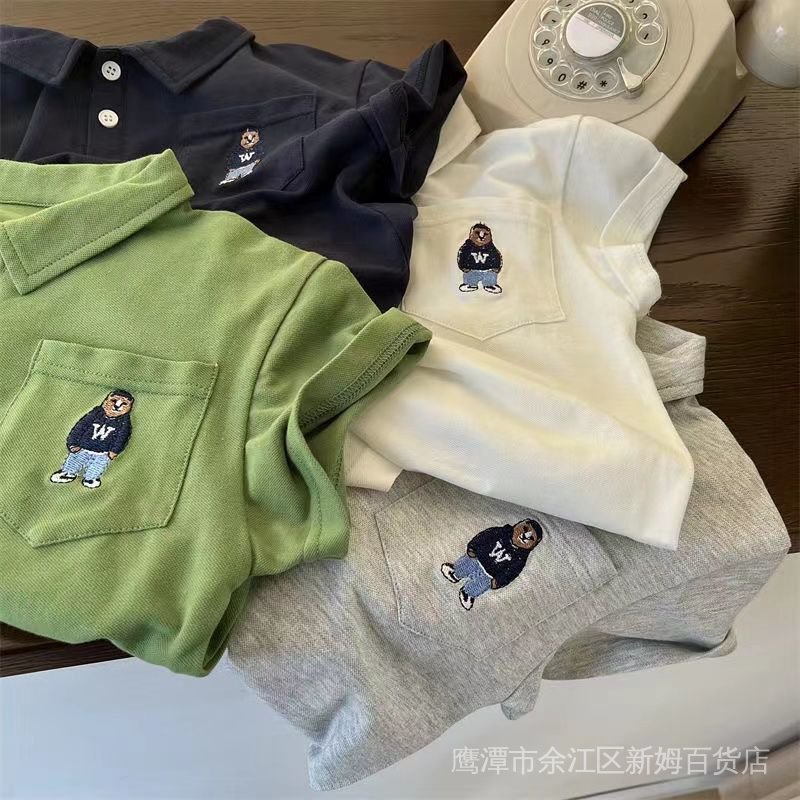 Áo Thun polo Tay Ngắn Bằng Cotton Thời Trang Mùa Hè Phong Cách Mới 2022 Dành Cho Bé Trai