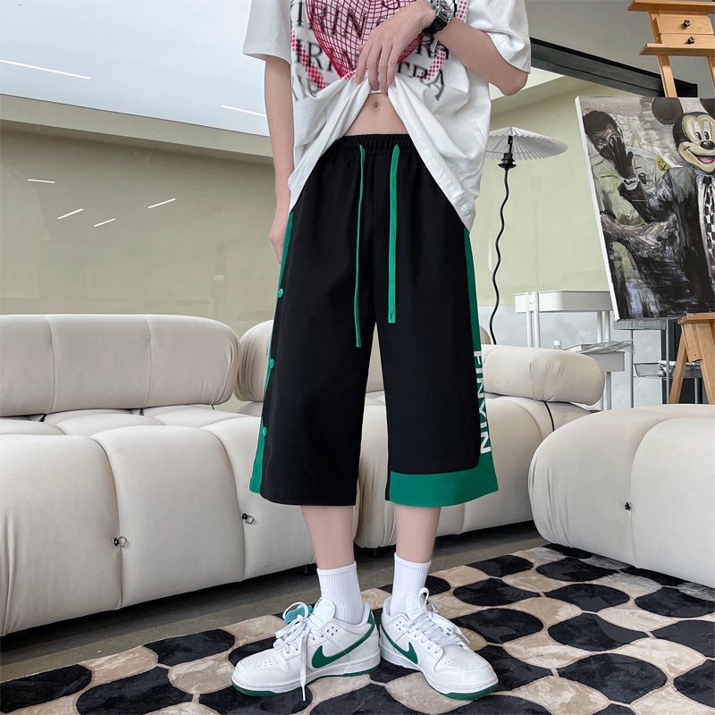 Đen Quần Lửng Thể Thao Thời Trang Dành Cho Nam