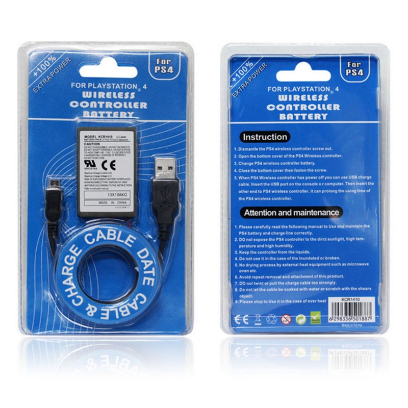 Pin Luckyx 3.7v 2000mah + Cáp Sạc Usb Cho Tay Cầm Chơi Game Ps4 | BigBuy360 - bigbuy360.vn