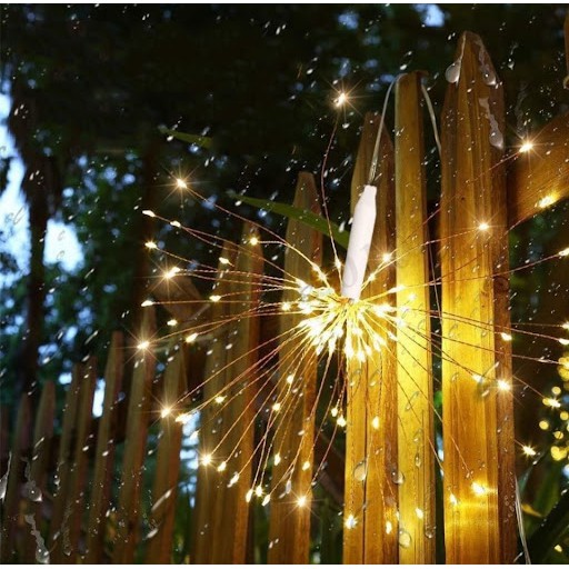 ⚡GIAO HỎA TỐC⚡ Dây đèn Led pháo bông - firework ánh vàng - 5 chùm loại cao cấp trang trí lễ, tết..