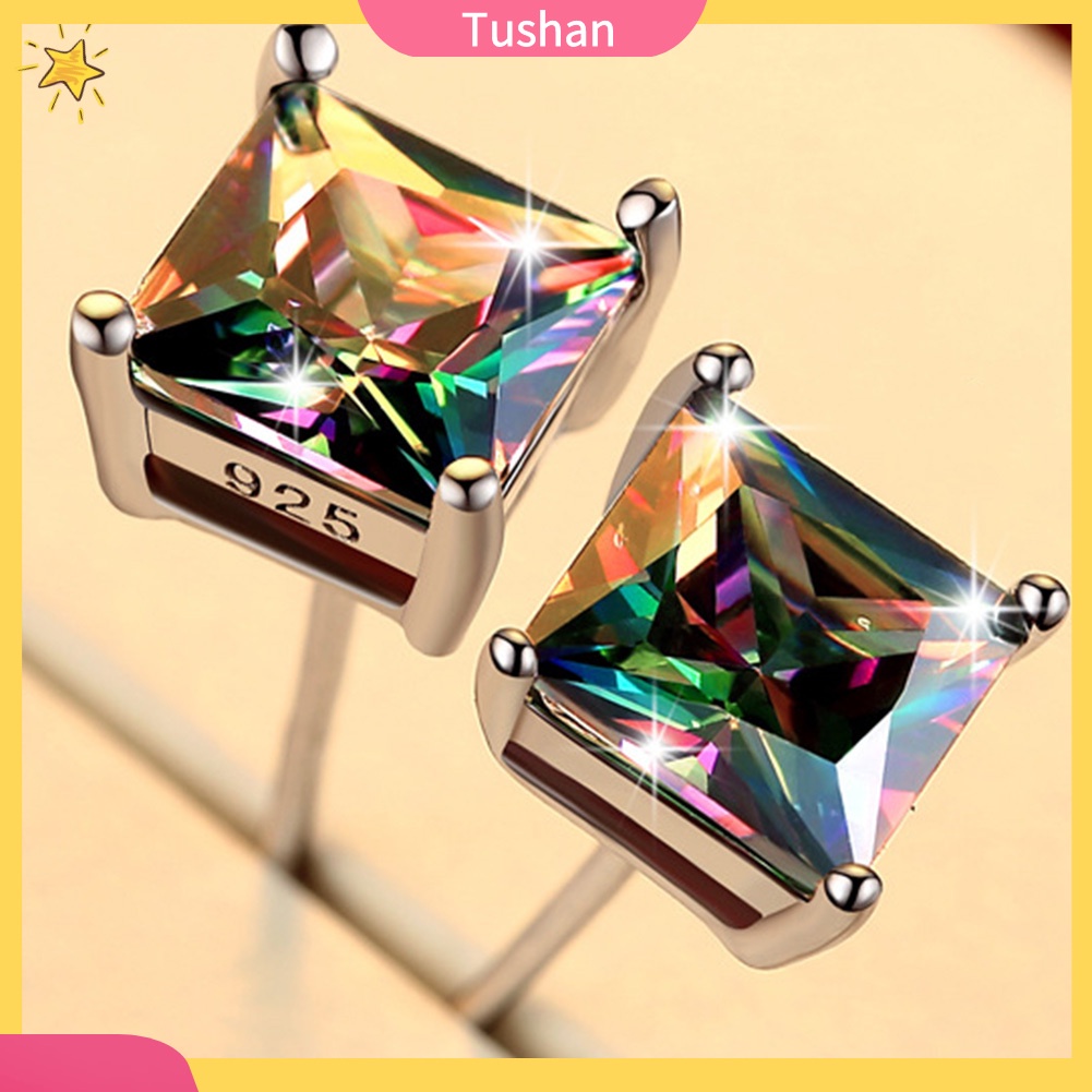 Khuyên tai đính đá phong cách cổ điển sang trọng dành cho cả nam và nữ