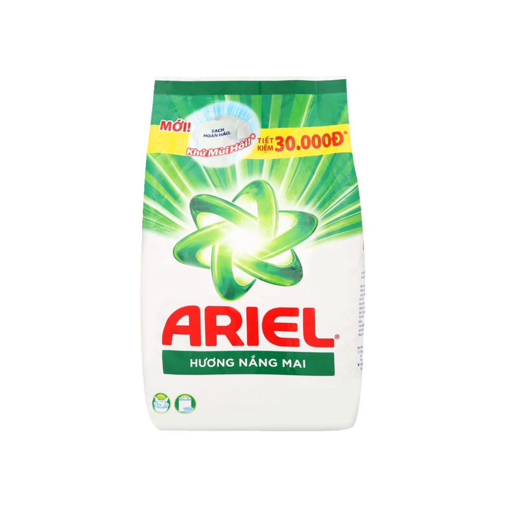 Bột giặt Ariel Sạch Hoàn Hảo Khử Mùi Hôi Hương Nắng Mai Túi 2.7kg