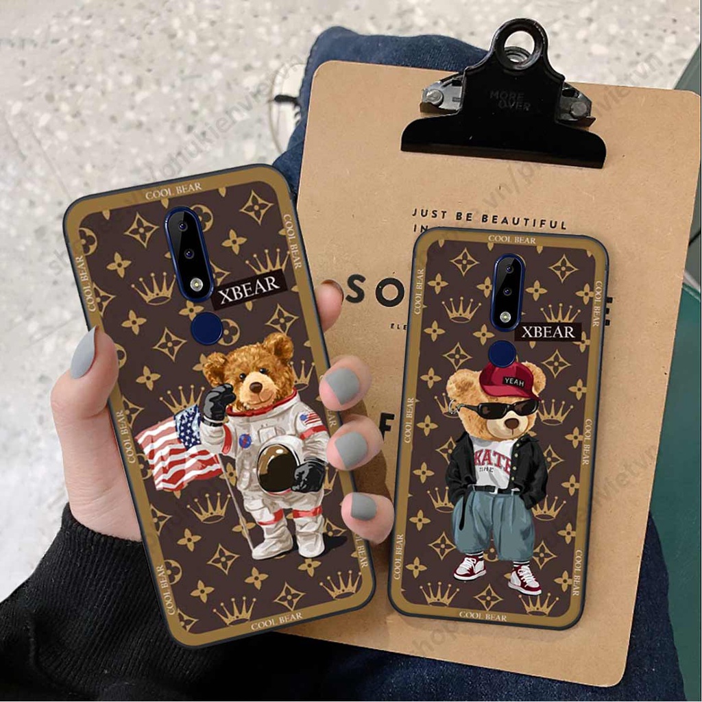 Ốp lưng điện thoại Nokia X5 / X6 gấu robot bear, phi hành gia đẹp, vỏ ốp rẻ đẹp