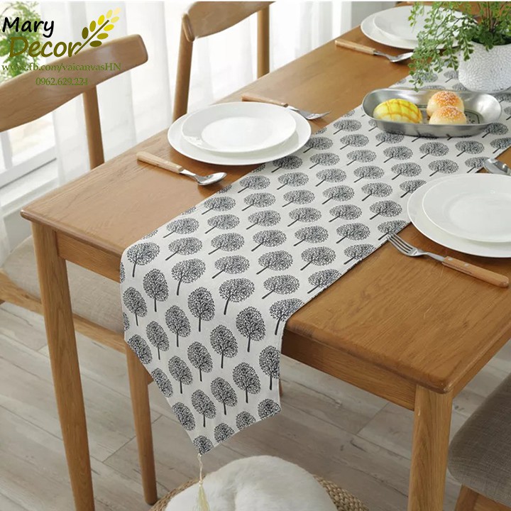 KHĂN RUNNER MARY DECOR - HỌA TIẾT CÂY KR-D09