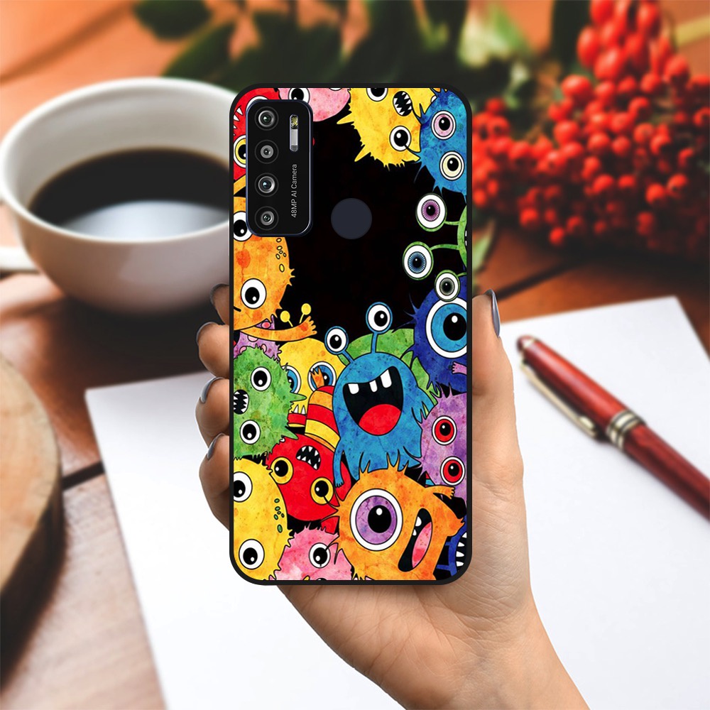 Ốp lưng Vsmart Joy 3/Joy 4/Active 3/Bee 3/Live/...dẻo đen hình Icon hoạt hình