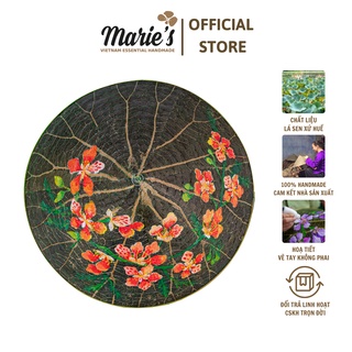 Nón Lá Sen Xanh Họa Tiết Marie's Nón Nghệ Thuật Xứ Huế Bền Đẹp