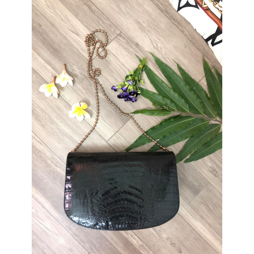 Thanh lý túi đeo chéo nữ da cá sấu thật 100%