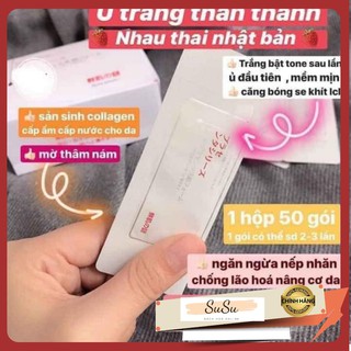 Mặt Nạ Ủ Trắng Nhau Thai Nhật Bản [ Tách lẻ 1 Gói] [ Hàng Chính Hãng ]