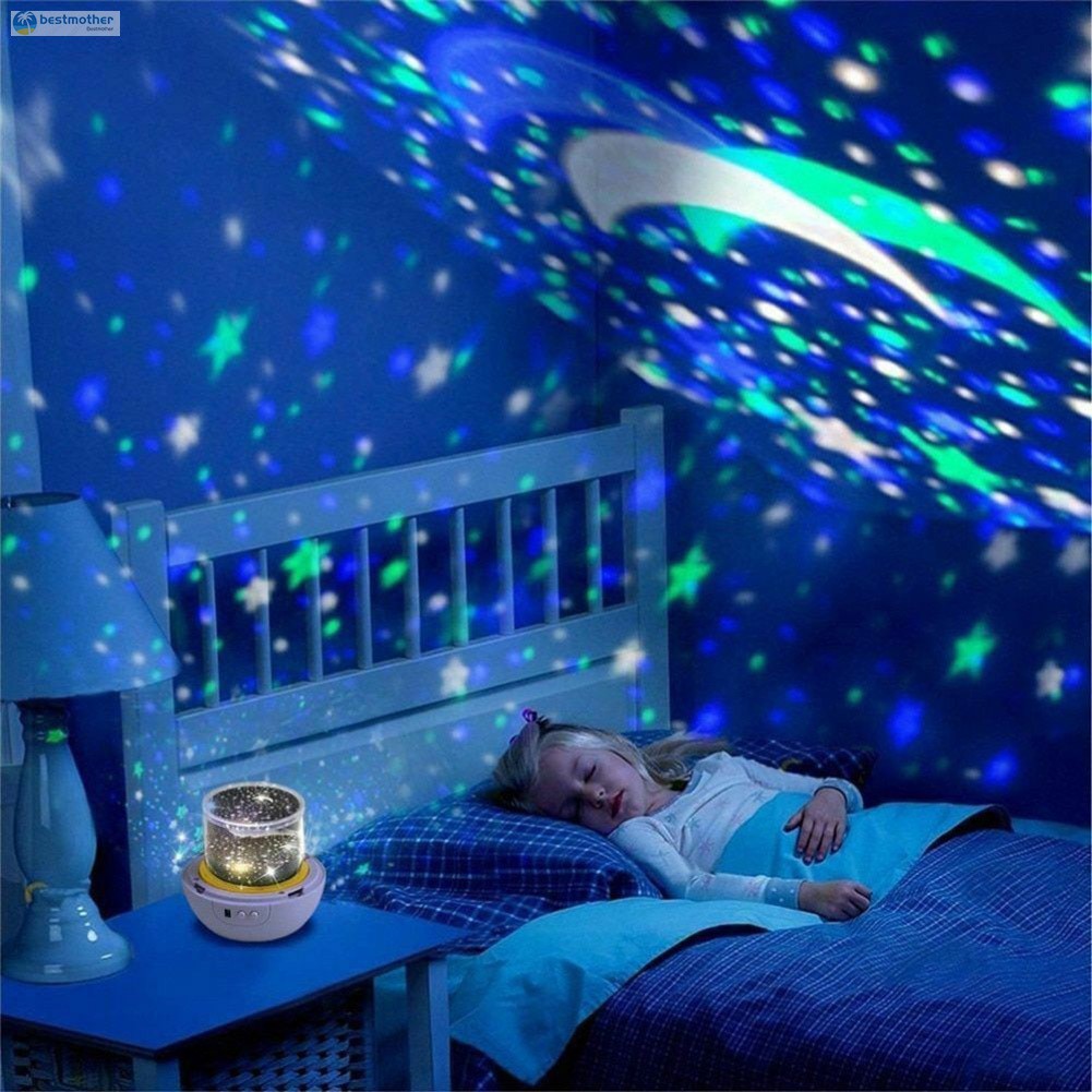 Đèn ngủ chiếu hình bầu trời đầy sao trang trí phòng ngủ cho bé
