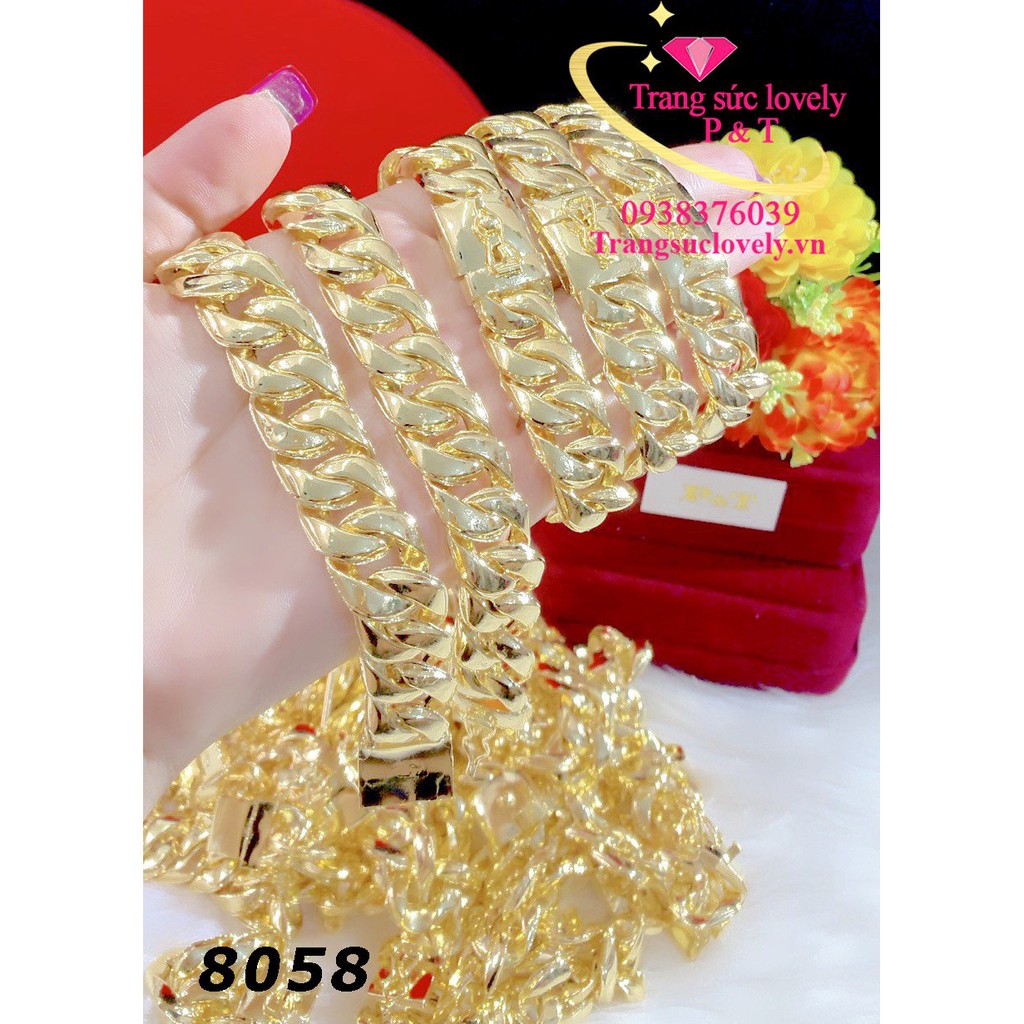 Lắc bọng trơn mạ vàng cho nam nữ 8058