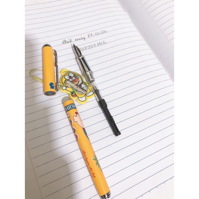 Bút Mực Doremon 😍FREESHIP😍 Bút Máy Ft02 Doremon Tặng Kèm Ngòi