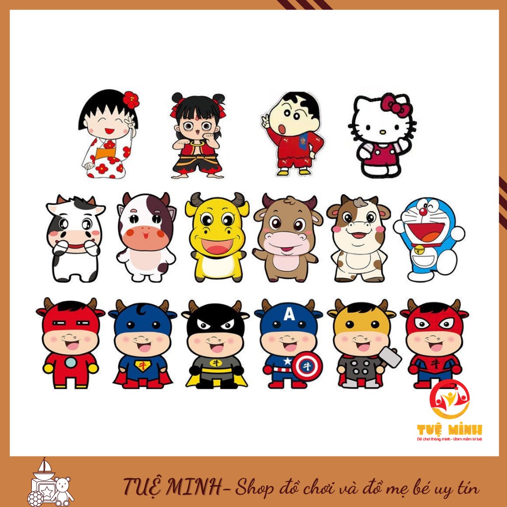 Combo 10 Lì Xì Chibi Hoạt Hình Đẹp, Dễ Thương, Cá Tính Năm Tân Sửu Loại Dày Và Đẹp