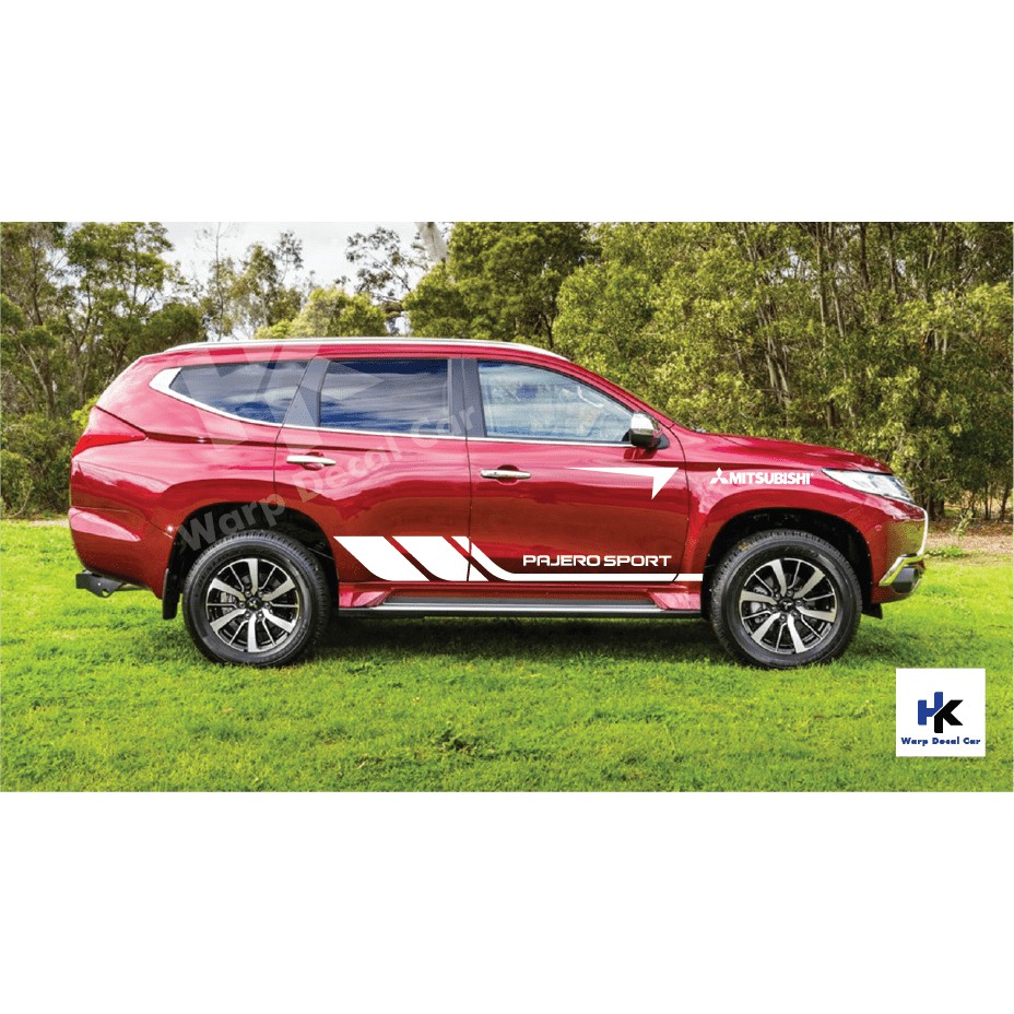 Tem xe Pajero Sport - decal Pajero Sport phong cách thể thao