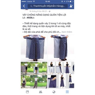 Quần váy chống nắng 2 lớp