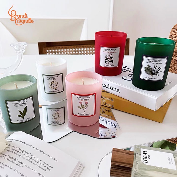 Nến thơm không khói yu dream candle hũ sắc màu