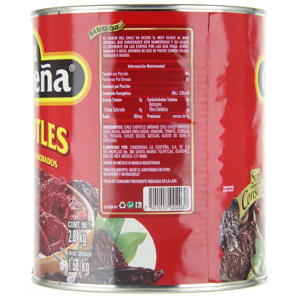 Sốt La Costena Chipotles Pepper In Adobo Sauce 2.8kg