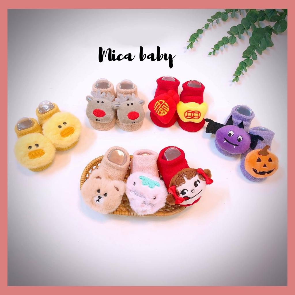 Tất vớ bông xù hình thú siêu đáng yêu cho bé Mica baby
