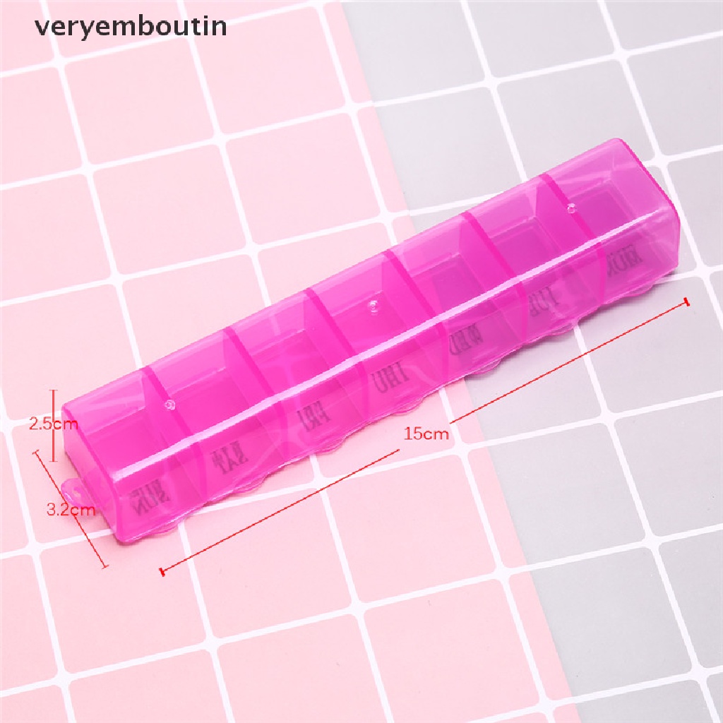 [Hàng mới về] Hộp đựng thuốc viên 1 tuần 7 ngày gọn gàng tiện lợi