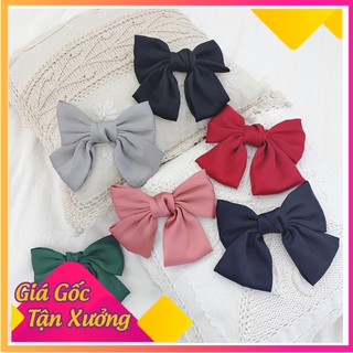 Kẹp Tóc Nơ Bản To Phong Cách Hàn Quốc Lụa Satin