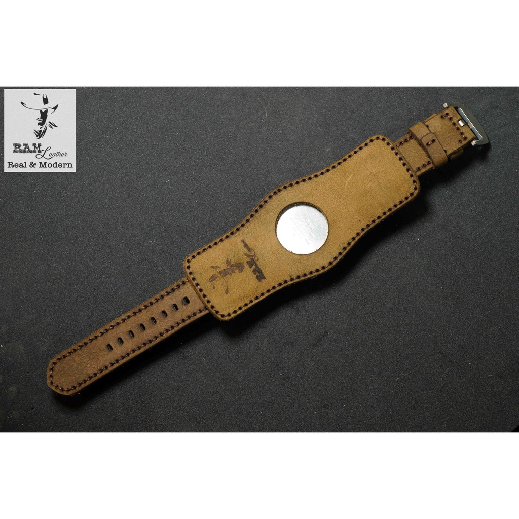 Dây Casio AE 1200 da bò đen RAM Leather B2 1952 - tặng khóa chốt và cây thay dây