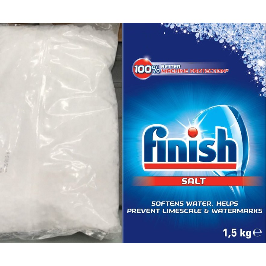 Muối rửa bát finish 4kg, 1,2kg,  Muối làm mềm nước finish, Muối rửa chén finish, muối rửa lý finish,  muối finish 1,5kg