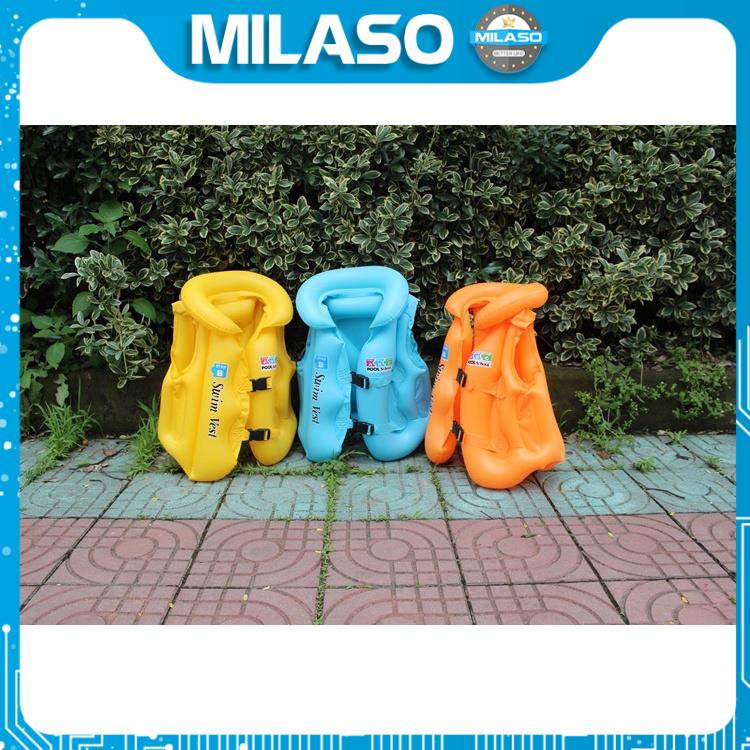 Áo Phao Bé Gái Bé Trai Tập Bơi MILASO Có Khóa Cài An Toàn Cho Bé Size S 1 - 6 Tuổi SS-001097