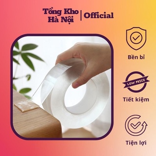 Băng keo dán dính trắng và 2 mặt đa năng trong suốt 3m Dày 1mm 2mm - Cuộn băng keo 2 mặt acrylic trong suốt siêu dính
