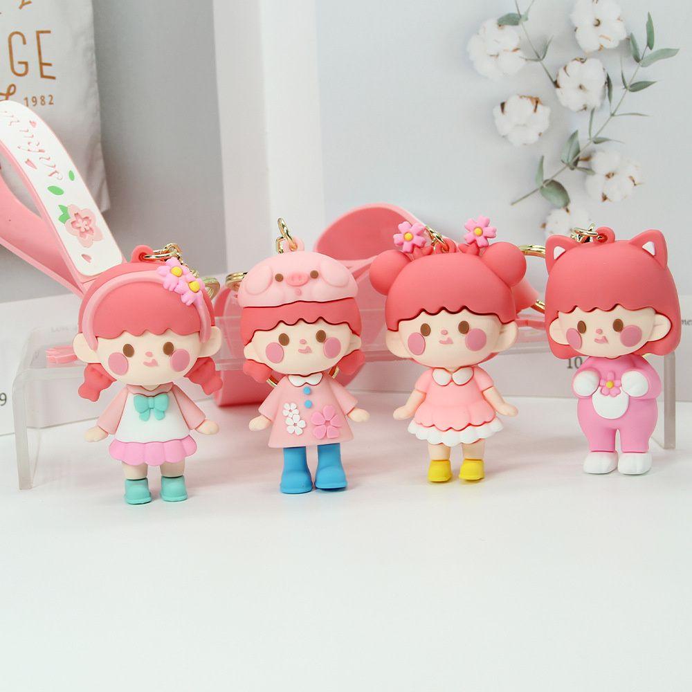 Móc Chìa Khóa Bằng PVC Hình Cô Gái Sakura REBUY1