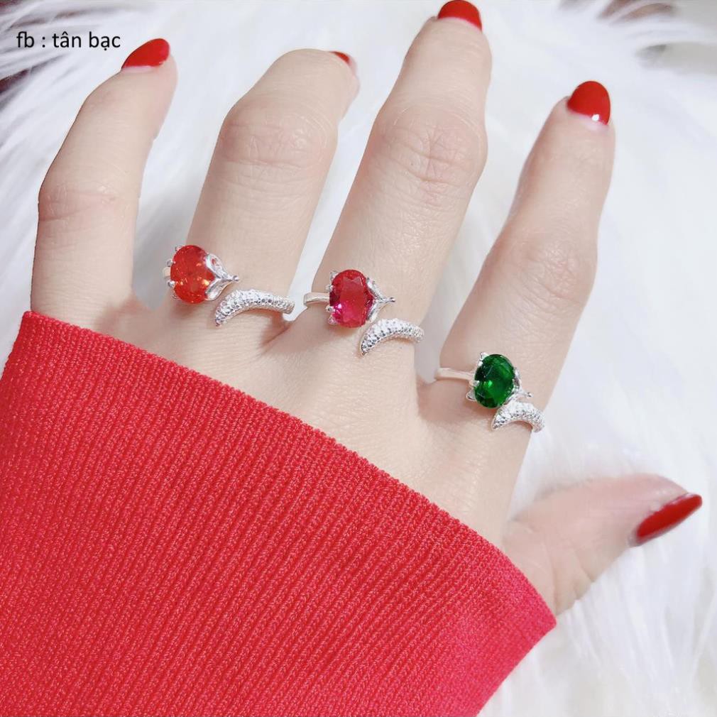 nhẫn hồ ly tình duyên , bạc ta chuẩn sáng đẹp , ai cũng đeo vừa