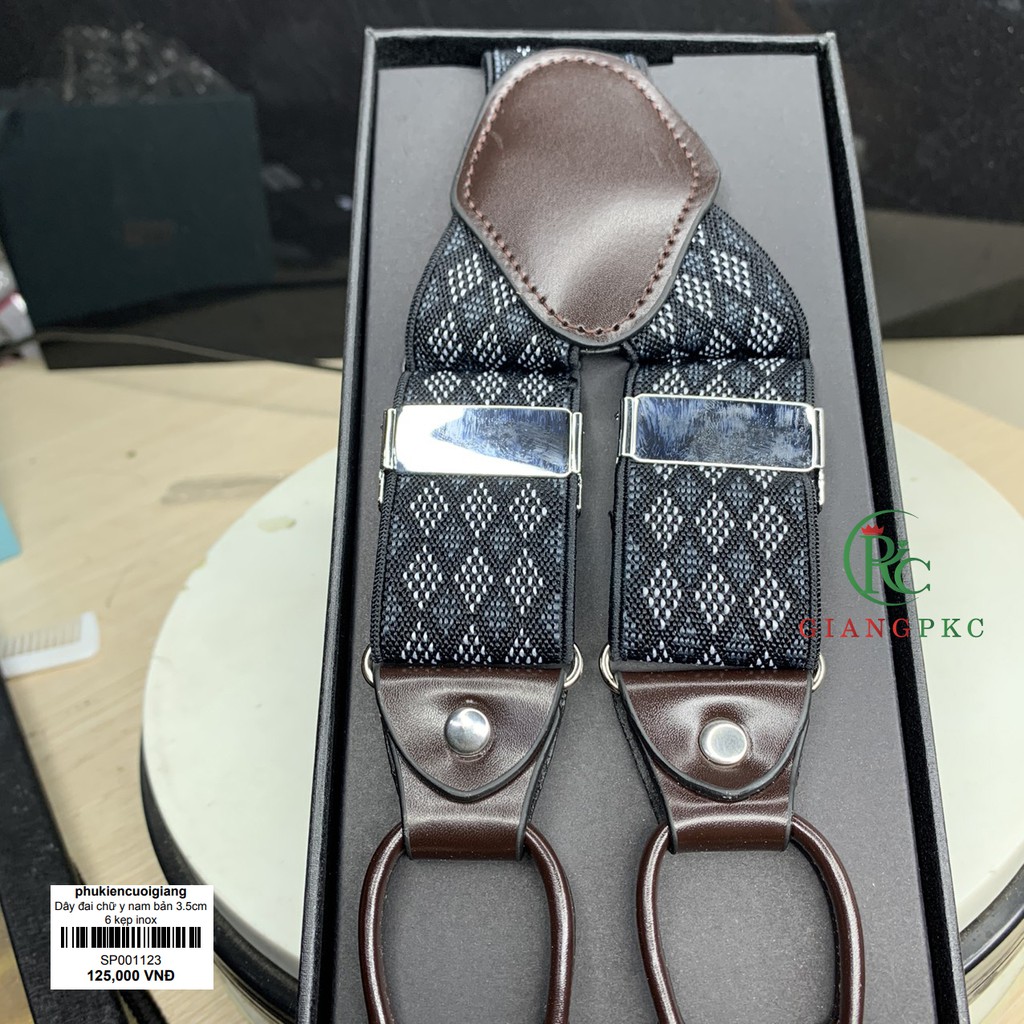 Đai quần chữ y nam loại 3.5cm 6 móc INOX Giangpkc
