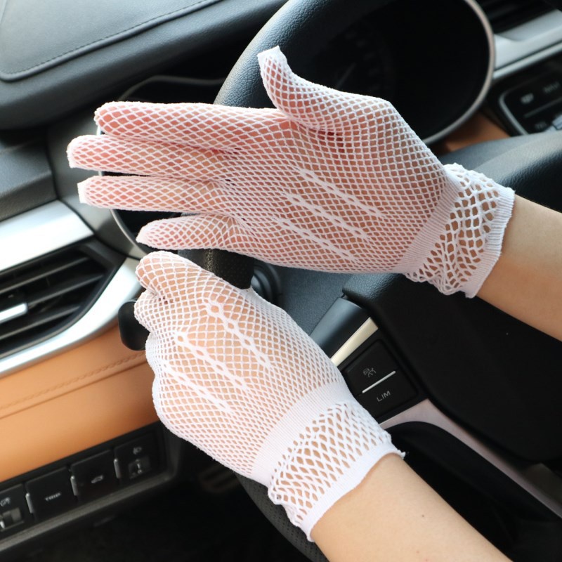 [Mới] Găng Tay Ren Lưới In Họa Tiết Xinh Xắn Chống Tia Uv Cho Cô Dâu
