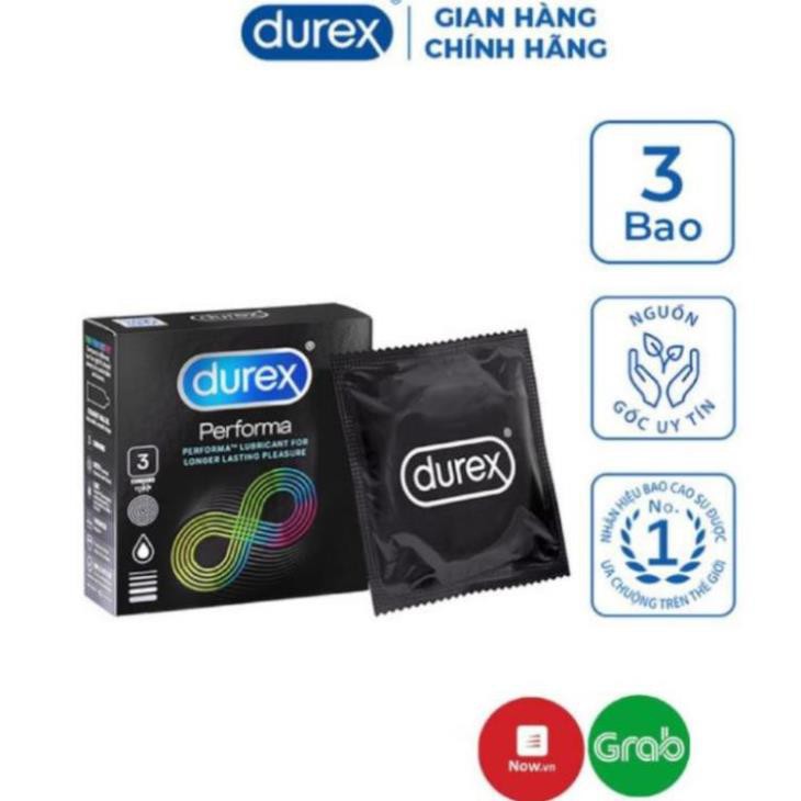 Bao cao su Durex  Performa hộp 3 chiếc bcs kéo dài thời gian cuộc yêu Sói.official