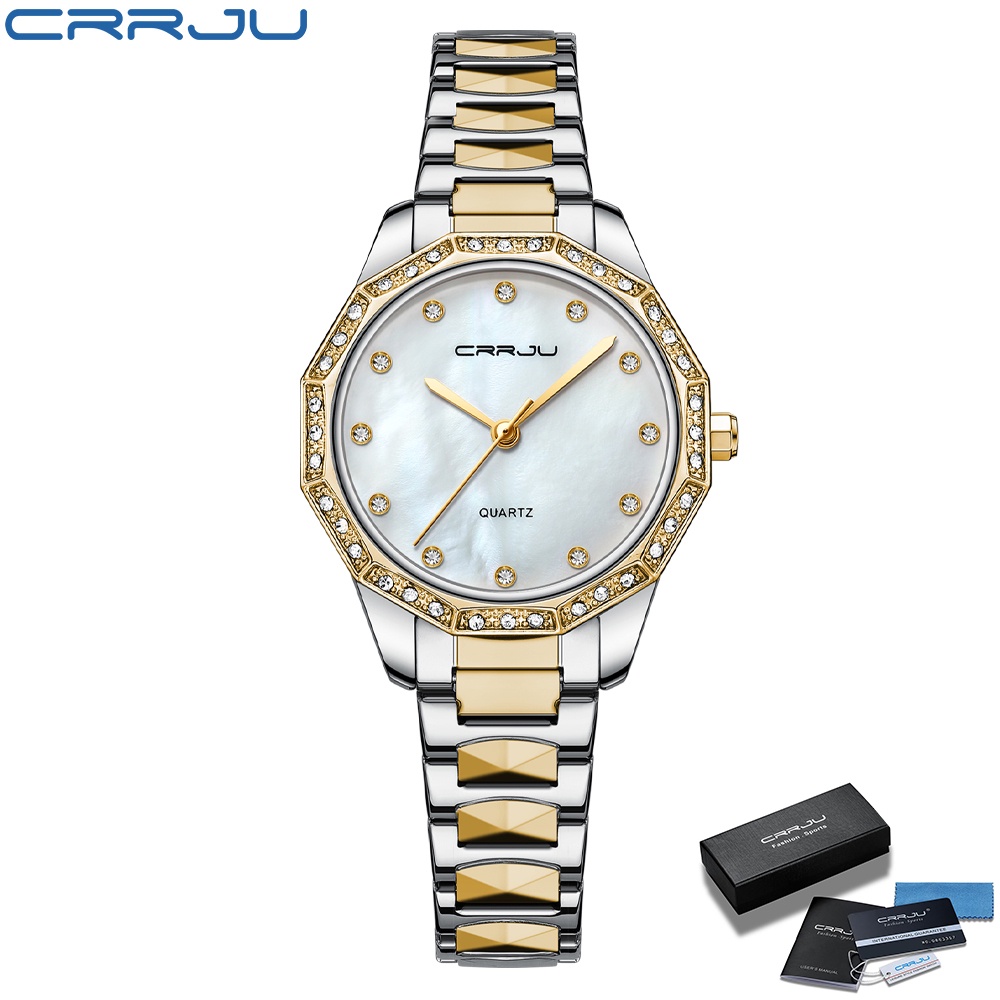 Đồng hồ đeo tay chính hãng CRRJU 2195 bộ máy quartz chống thấm nước thời thumbnail